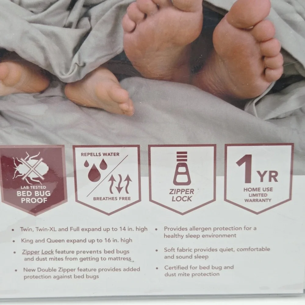 JT Eaton Twin Size Total Encasement Mattress Cover Prevents Bed Bugs Dust Mites